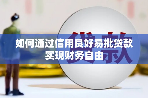 噶尔如何通过信用良好易批贷款实现财务自由