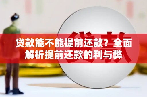 噶尔贷款能不能提前还款？全面解析提前还款的利与弊