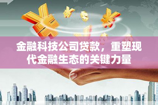 噶尔金融科技公司贷款，重塑现代金融生态的关键力量