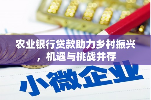 噶尔农业银行贷款助力乡村振兴，机遇与挑战并存